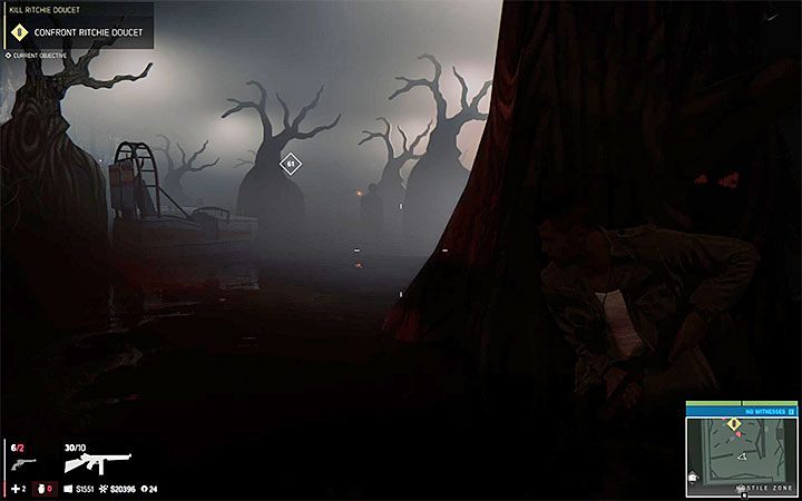 W obszarze z mgłą możesz łatwo zaskoczyć wszystkich wrogów - Zamordowanie Ritchiego | Misje fabularne w Mafia III - Mafia III - poradnik do gry