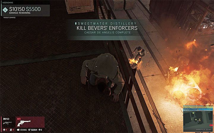 Caesara możesz zaatakować z górnego balkoniku (tego, na którym przebywał wartownik) - Biznes bimbrowy | Misje fabularne w Mafia III - Mafia III - poradnik do gry