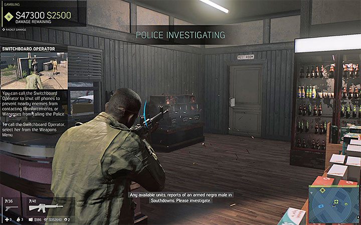 Do niszczenia automatów możesz wykorzystywać np. dowolną broń palną - Biznes hazardowy | Misje fabularne w Mafia III - Mafia III - poradnik do gry