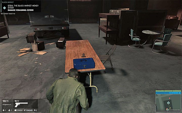 Jedna z dwóch metalowych skrzynek z gotówką - Biznes towarów czarnorynkowych | Misje fabularne w Mafia III - Mafia III - poradnik do gry