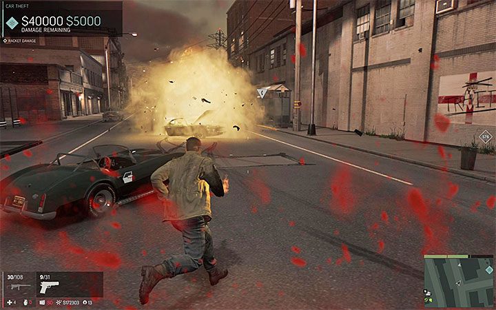 Możesz zastrzelić złodzieja lub wysadzić w powietrze skradzione auto żeby niejako przy okazji się go pozbyć - Biznes kradzieży samochodów | Misje fabularne w Mafia III - Mafia III - poradnik do gry