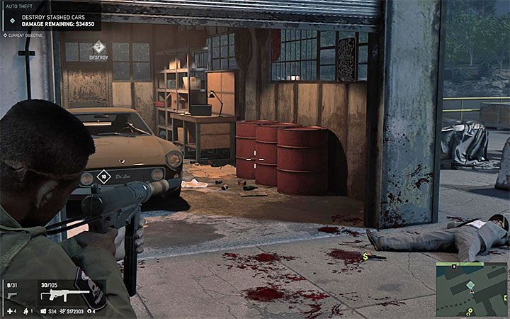 Rozejrzyj się za beczkami lub innymi wybuchowymi obiektami - Biznes kradzieży samochodów | Misje fabularne w Mafia III - Mafia III - poradnik do gry