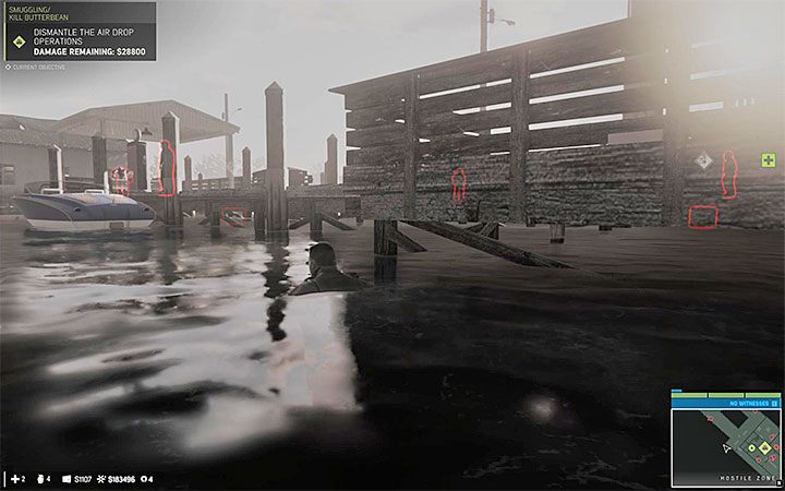 Dotarcie do bazy od strony wody pozwoli ci znaleźć się na jej tyłach - Biznes przemytniczy | Misje fabularne w Mafia III - Mafia III - poradnik do gry
