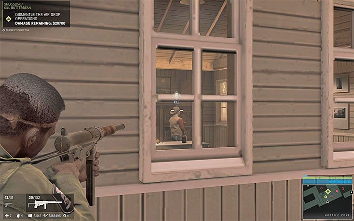 Możesz zastrzelić Butterbeana przez okno lub bardziej się do niego zbliżyć - Biznes przemytniczy | Misje fabularne w Mafia III - Mafia III - poradnik do gry