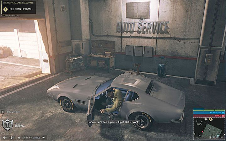 Użyj własnego auta lub tego odnalezionego w garażu - Zamordowanie Franka Paganiego | Misje fabularne w Mafia III - Mafia III - poradnik do gry