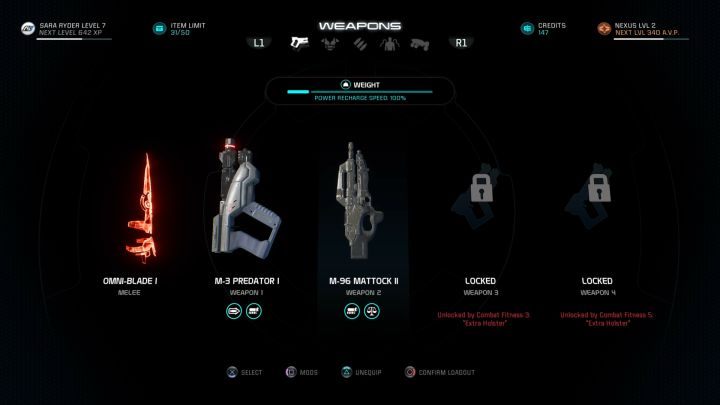 Optymalna waga pozwala na częstsze korzystanie z mocy postaci. - Na co wpływa waga przedmiotów w Mass Effect Andromeda? | FAQ - Mass Effect: Andromeda - poradnik do gry