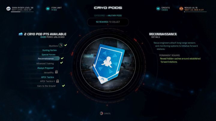 Rekonesans to jedna z najlepszych kapsuł w grze. - Jakie Kriokapsuły otwierać najpierw, a których unikać w Mass Effect Andromeda? - Mass Effect: Andromeda - poradnik do gry