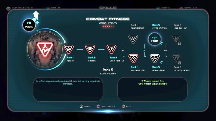 Ulepszenia tej zdolności pozwalają nosić dodatkowe bronie. - Jak zwiększyć ilość przenoszonych broni w Mass Effect Andromeda? - Mass Effect: Andromeda - poradnik do gry