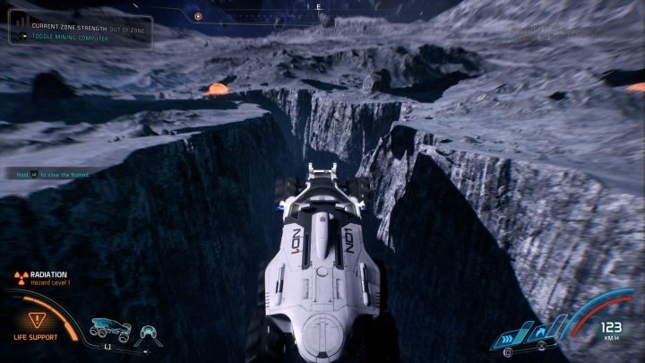 Teraz musisz cały czas uruchamiać skok i dopalacz, cały czas trzymając lewy analog wychylony do tylu - W zawieszeniu (Hang Time) | Osiągnięcia Mass Effect Andromeda - Mass Effect: Andromeda - poradnik do gry