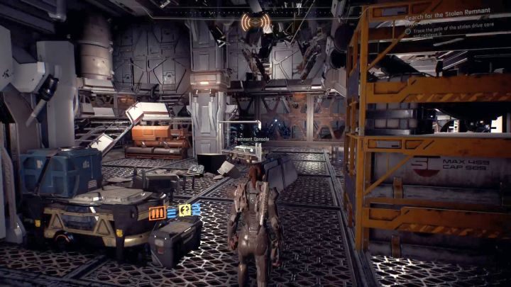 Konsola Porzuconych, która znacznie różni się od pozostałych. - Poszukaj skradzionego rdzenia napędu | Elaaden | Zadania w Helejosie w Andromeda - Mass Effect: Andromeda - poradnik do gry