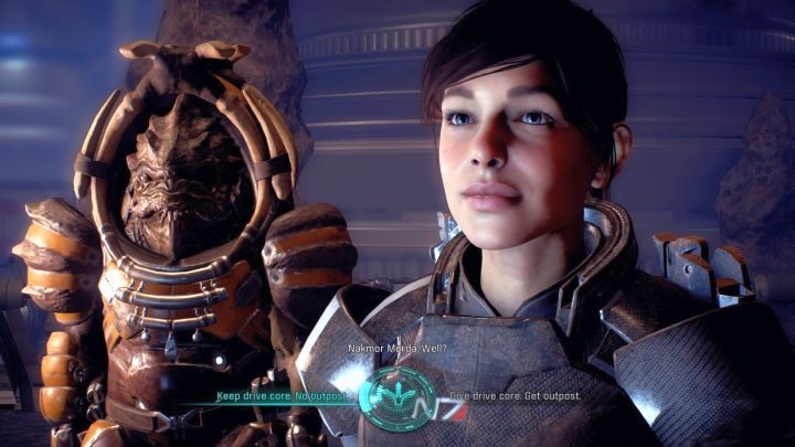 Ostatnia rozmowa podczas tego zadania wiąże się z kluczowym wyborem. - Poszukaj skradzionego rdzenia napędu | Elaaden | Zadania w Helejosie w Andromeda - Mass Effect: Andromeda - poradnik do gry