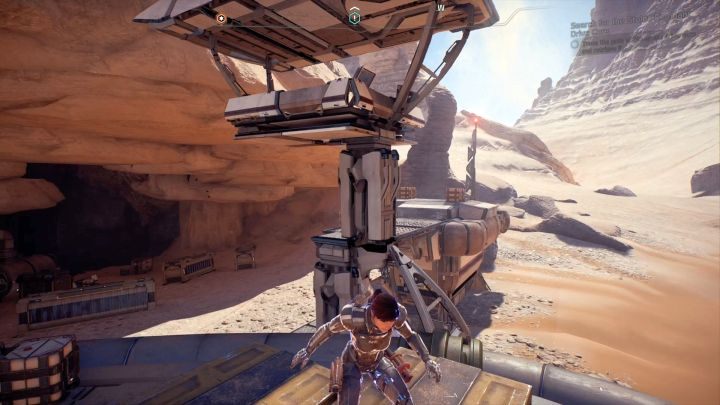 Na szczycie tej wieży znajdziesz terminal, który służy, by rozpocząć misję. - Źródło wody | Elaaden | Zadania w Helejosie w Mass Effect Andromeda - Mass Effect: Andromeda - poradnik do gry