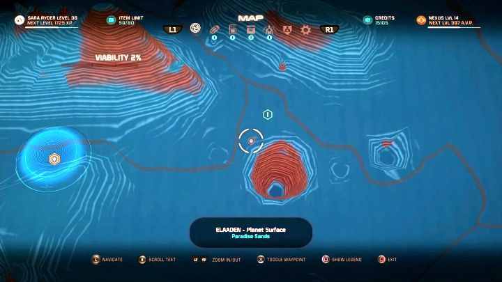 Lokalizacja Nory Tallis. - Pech | Elaaden | Zadania w Helejosie w Mass Effect Andromeda - Mass Effect: Andromeda - poradnik do gry