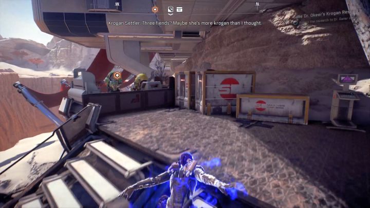 Na koniec wystarczy wrócić do Doktora Ganara, by zakończyć zadanie. - Urajtuj wyniki krogańskich badań Doktora Okeera | Elaaden | Zadania w Helejosie - Mass Effect: Andromeda - poradnik do gry