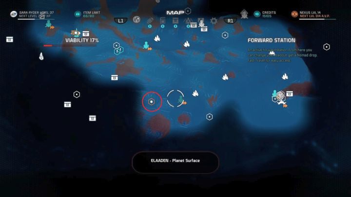 Lokalizacja południowego monolitu. - Oswajanie pustyni | Elaaden | Zadania w Helejosie w Mass Effect Andromeda - Mass Effect: Andromeda - poradnik do gry