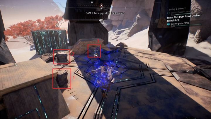 Lokalizacja trzech konsol. - Oswajanie pustyni | Elaaden | Zadania w Helejosie w Mass Effect Andromeda - Mass Effect: Andromeda - poradnik do gry