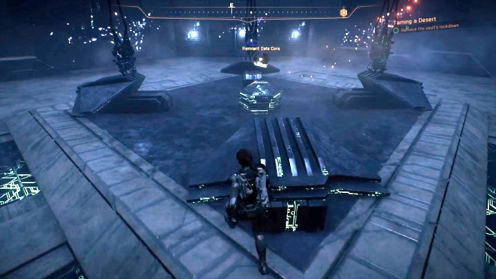 Rozwiązanie zagadki z konsolami pozwoli ci dotrzeć do rdzenia danych Porzuconych. - Oswajanie pustyni | Elaaden | Zadania w Helejosie w Mass Effect Andromeda - Mass Effect: Andromeda - poradnik do gry