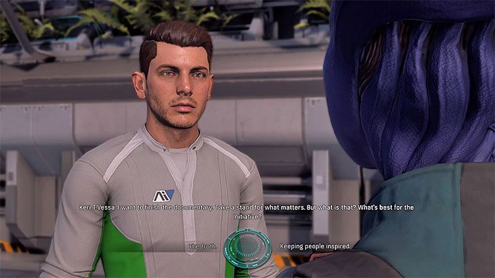 Możesz określić kształt dokumentu przygotowywanego przez dziennikarkę - Zadania dodatkowe | Nexus | Zadania w Helejosie w Mass Effect Andromeda - Mass Effect: Andromeda - poradnik do gry