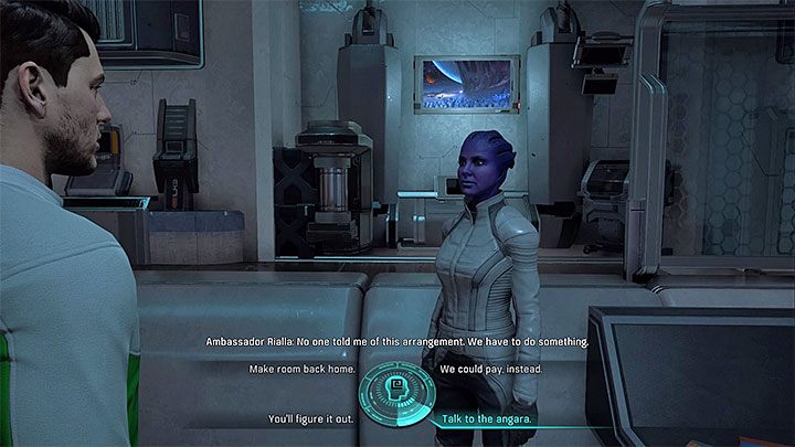 Musisz doradzić ambasador Rialli, jak powinna się zachować - Vesaal | Aya | Zadania w Helejosie w Mass Effect Andromeda - Mass Effect: Andromeda - poradnik do gry