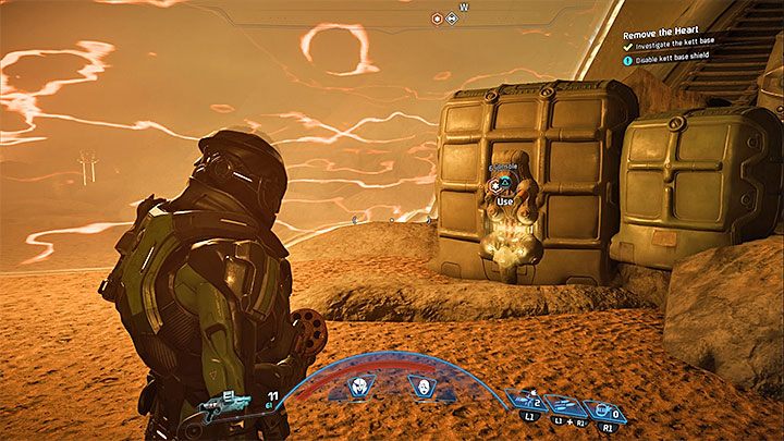 Użyj konsoli żeby wyłączyć pole ochronne - Wyrwij serce | Voeld | Zadania w Helejosie w Mass Effect Andromeda - Mass Effect: Andromeda - poradnik do gry
