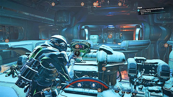 Przykładowy terminal obejścia (dotrzyj do dowolnego z oznaczonych przez grę) - Wyrwij serce | Voeld | Zadania w Helejosie w Mass Effect Andromeda - Mass Effect: Andromeda - poradnik do gry