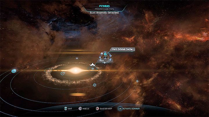 Zeskanuj układ Pyteasza żeby odnaleźć dwie nowe skrytki (obrazek pokazuje jedną z nich) - Zadania dodatkowe | Eos | Zadania w Helejosie w Mass Effect Andromeda - Mass Effect: Andromeda - poradnik do gry