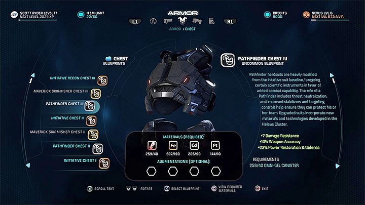 Wyprodukuj dowolną wersję napierśnika Pioniera - Zadania dodatkowe | Eos | Zadania w Helejosie w Mass Effect Andromeda - Mass Effect: Andromeda - poradnik do gry