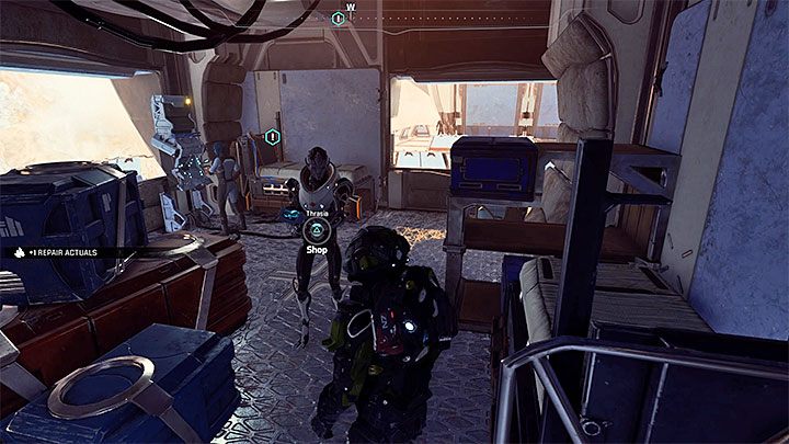 Thrasia jest wewnątrz jednego z budynków na farmie wiatrowej - Pozostałe zadania | Kadara | Zadania w Helejosie w Mass Effect Andromeda - Mass Effect: Andromeda - poradnik do gry