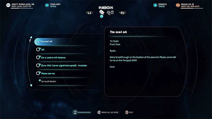 Po przeczytaniu e-maila od Cory udaj się na spotkanie z nią - Cora Harper: Na granicy służby | Sojusznicy i związki w Mass Effect Andromeda - Mass Effect: Andromeda - poradnik do gry