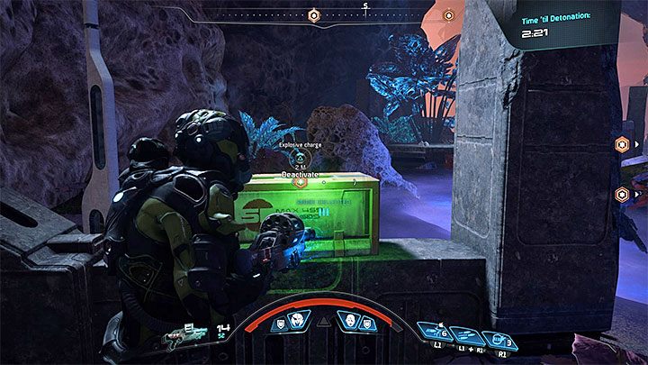 Rozbrajaj te bomby, w pobliżu których nie ma aktualnie Roekaarów - Jaal Ama Darav: Z krwi i kości | Sojusznicy i związki w ME Andromeda - Mass Effect: Andromeda - poradnik do gry