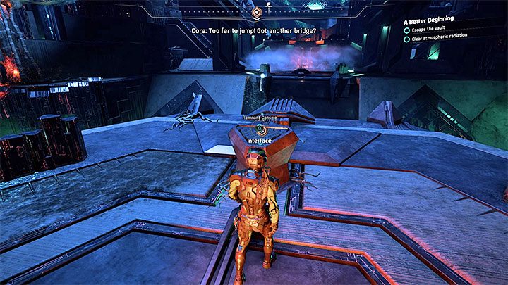 Uaktywnij szybko konsolę żeby zagwarantować sobie ominięcie przepaści - Lepsze początki (A Better Beginning) | Operacje priorytetowe w ME Andromeda - Mass Effect: Andromeda - poradnik do gry