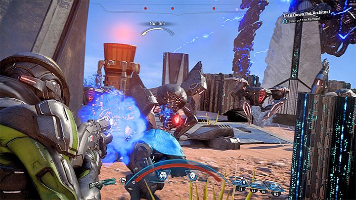 Staraj się zawsze zniszczyć wszystkie zwykłe boty zanim osłabianie Architekta stanie się ponownie możliwe - Zrobić wrażenie | Eos | Zadania w Helejosie w Mass Effect Andromeda - Mass Effect: Andromeda - poradnik do gry