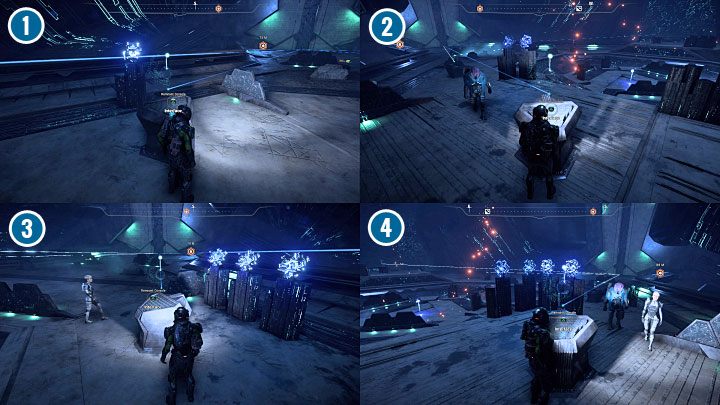 Do rozwiązania jest teraz mała zagadka polegająca na aktywowaniu okolicznych konsol w odpowiedniej kolejności - Umierająca planeta | Havarl | Zadania w Helejosie w Mass Effect Andromeda - Mass Effect: Andromeda - poradnik do gry