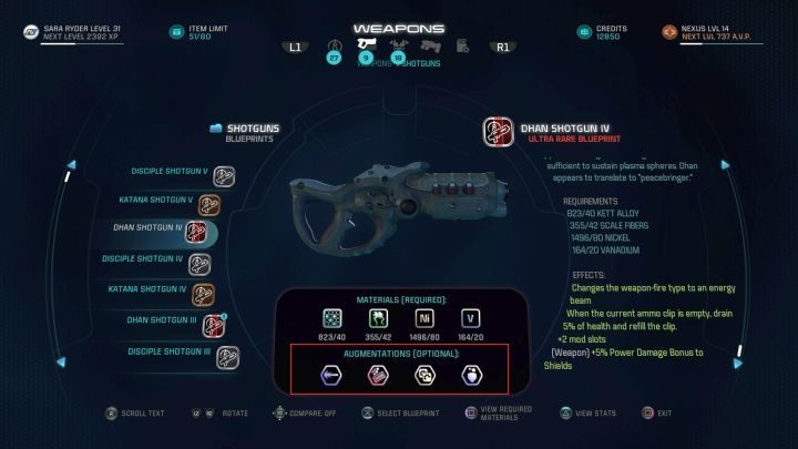 Broń czy element pancerza może posiadać maksymalnie 4 gniazda na ulepszenia. - Ulepszanie ekwipunku w Mass Effect Andromeda - Mass Effect: Andromeda - poradnik do gry