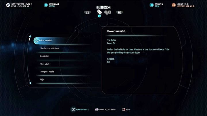Zaczekaj na maila od Gila - Gil Brodie: Partia pokera / Przyjaciółka | Sojusznicy i związki w ME Andromeda - Mass Effect: Andromeda - poradnik do gry