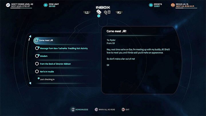 Nowa wiadomość od Gila - Gil Brodie: Partia pokera / Przyjaciółka | Sojusznicy i związki w ME Andromeda - Mass Effect: Andromeda - poradnik do gry
