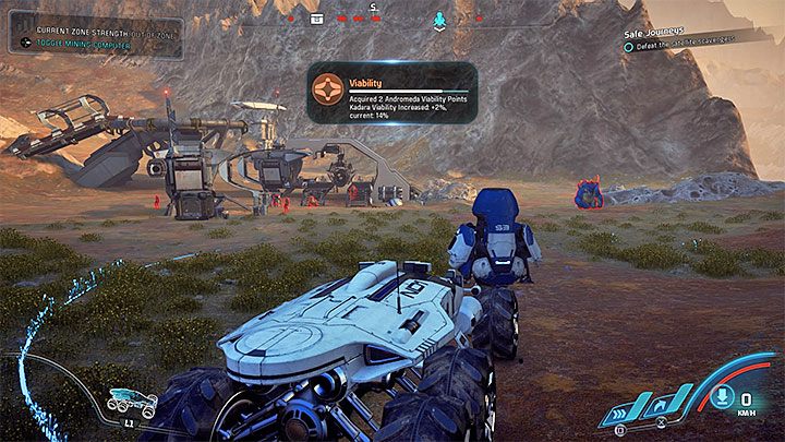 W celu kontynuowania questu wybierz się na planetę Kadara, wyląduj na jej powierzchni i przenieś się na jej pustkowia - Bezpiecznej podróży | Aya | Zadania w Helejosie w Mass Effect Andromeda - Mass Effect: Andromeda - poradnik do gry