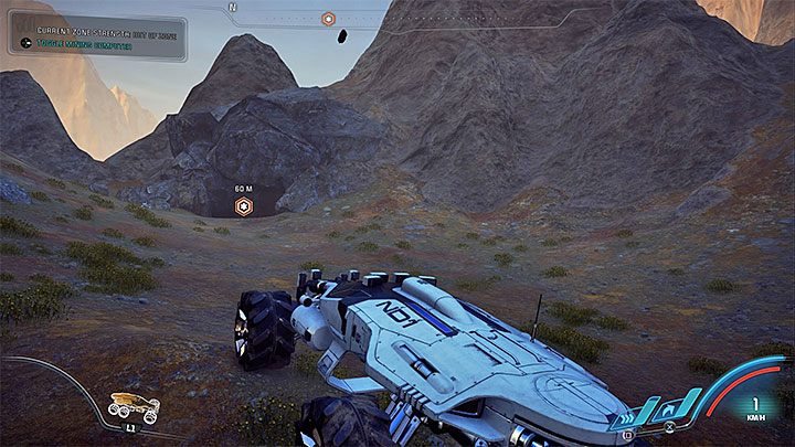 Sloane będzie czekała przy wejściu do jaskini - W samo południe | Kadara | Zadania w Helejosie w Mass Effect Andromeda - Mass Effect: Andromeda - poradnik do gry