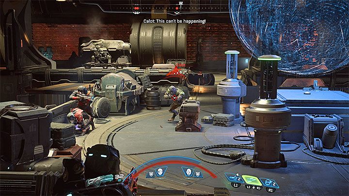 Calota możesz zabić walcząć z nim na dystans lub na krótkim dystansie - Jak pokonać Calota na statku kettów w Mass Effect Andromeda? | Walki z bossami - Mass Effect: Andromeda - poradnik do gry