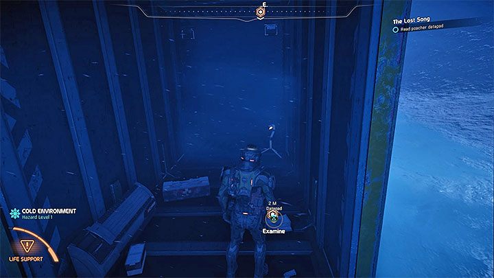 Do zbadania jest kilka zaznaczonych przez grę punktów na mapie i w jednym z nich znajduje się pokazany na powyższym obrazku datapad - Utracona pieśń | Voeld | Zadania w Helejosie w Mass Effect Andromeda - Mass Effect: Andromeda - poradnik do gry