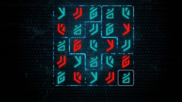 Monolit najbardziej wysunięty na północ zakłada odnalezienie i zeskanowanie trzech glifów i można do nich dość szybko dotrzeć dzięki podążaniu za żółtymi połączeniami widocznymi w oknie skanera (pilnuj się idąc po wąskich konstrukcjach Porzuconych) - Odtwarzanie świata | Voeld | Zadania w Helejosie w Mass Effect Andromeda - Mass Effect: Andromeda - poradnik do gry