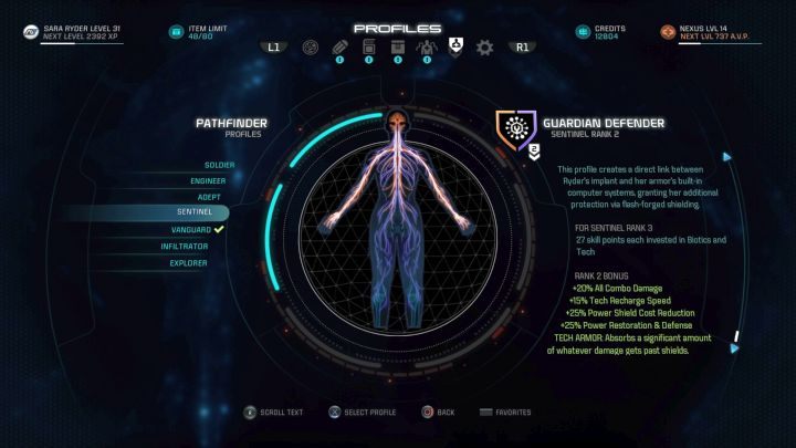 Profil Strażnik (Sentinel). - Strażnik (Sentinel) w Mass Effect Andromeda - Mass Effect: Andromeda - poradnik do gry