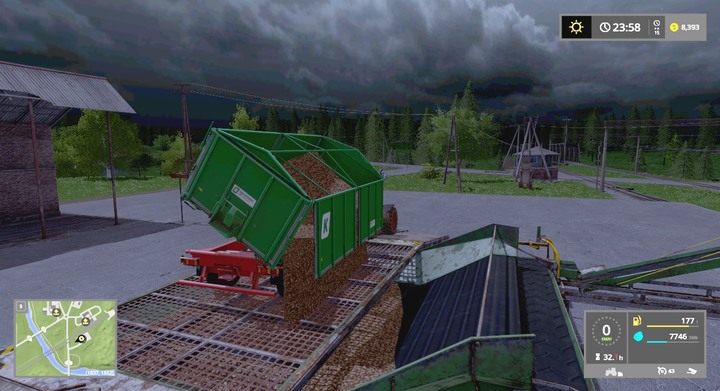 Opróżnianie wywrotki - to samo wykonujesz przenosząc zbiory do silosu jak i do skupu - Od siewu do zbioru - krok po kroku | Farming Simulator 17 dla początkujących - Farming Simulator 17 - poradnik do gry