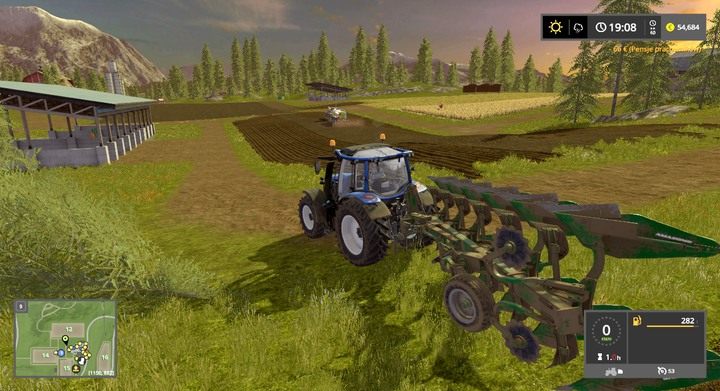 Utworzone nieistniejące wcześniej ok. 0.5ha pole przy bazie w Goldcrest Valley - Tworzenie i łączenie pól w Farming Simulator 17 | Dla początkujących - Farming Simulator 17 - poradnik do gry