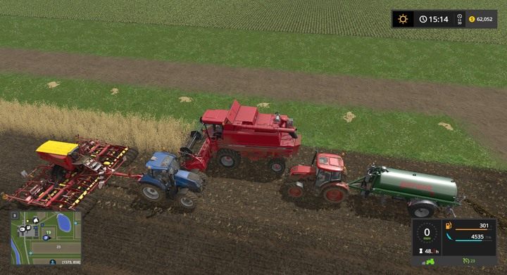 Nietrudno, by maszyny o różnej prędkości używane przez pracowników zaklinowały się - nie przeszkadza to zatrudnionym pobierać pieniędzy za godziny pracy - Porady strategiczne w Farming Simulator 17 | Dla początkujących - Farming Simulator 17 - poradnik do gry