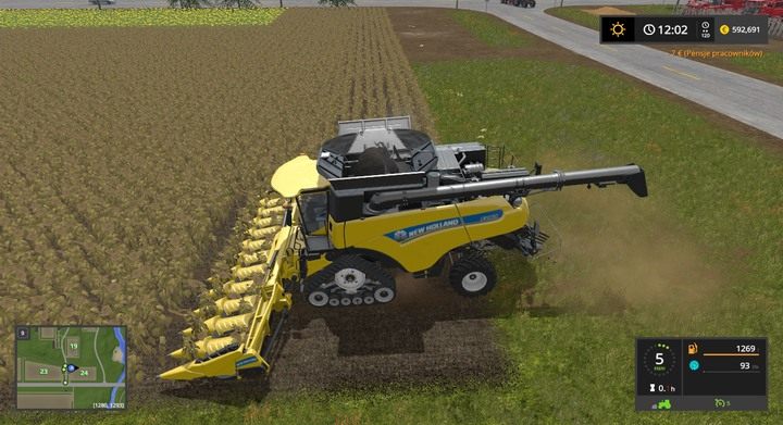 Do zbierania kukurydzy i słonecznika potrzebujesz kombajn z inną nakładką - Zboża, ziarna i słoma w Farming Simulator 17 | Informacje o uprawach - Farming Simulator 17 - poradnik do gry