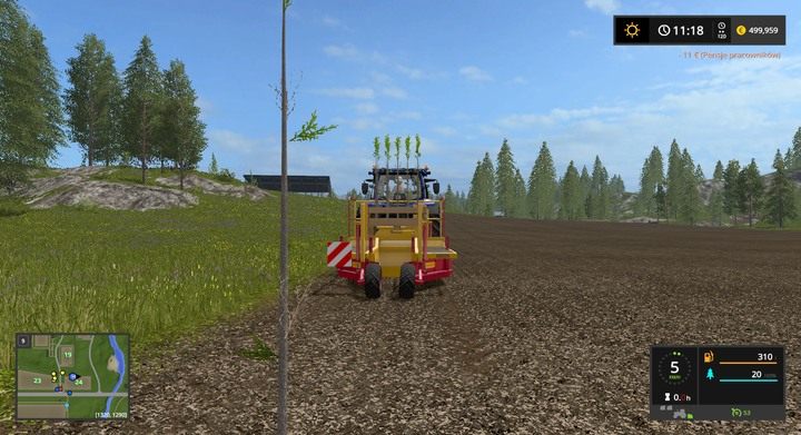 Powolny proces sadzenia drzewek... - Sadzenie drzew i topoli w Farming Simulator 17 | Podstawy leśnictwa - Farming Simulator 17 - poradnik do gry