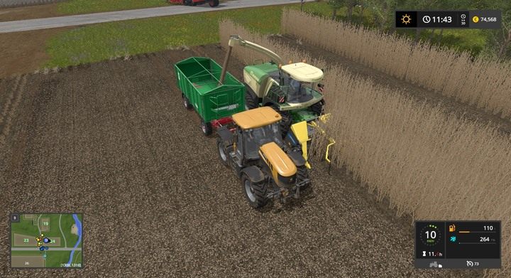 Aby używać silosokombajny potrzebujesz pomocnika: komputerowego lub innego gracza w trybie sieciowym lub przypnij naczepkę do kombajnu - Sadzenie drzew i topoli w Farming Simulator 17 | Podstawy leśnictwa - Farming Simulator 17 - poradnik do gry