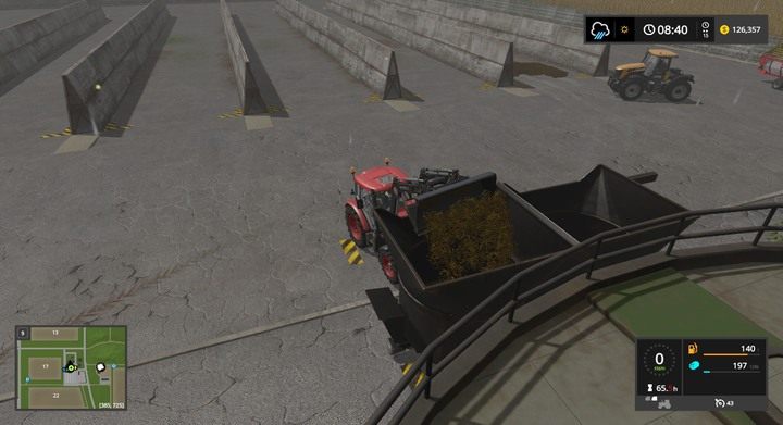 Wyładuj kiszonkę do zbiornika w oznaczonej strefie, by ją sprzedać - Trawa, siano i kiszonka w Farming Simulator 17 | Informacje o uprawach - Farming Simulator 17 - poradnik do gry