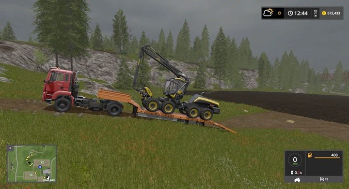 Na lawetach przewieziesz ciężkie i powolne pojazdy - Transport, załadunek i systemy pasów w Farming Simulator 17 | Opis maszyn - Farming Simulator 17 - poradnik do gry